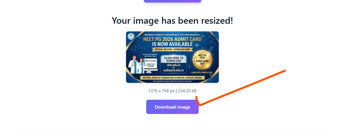 Download Image button after image processing