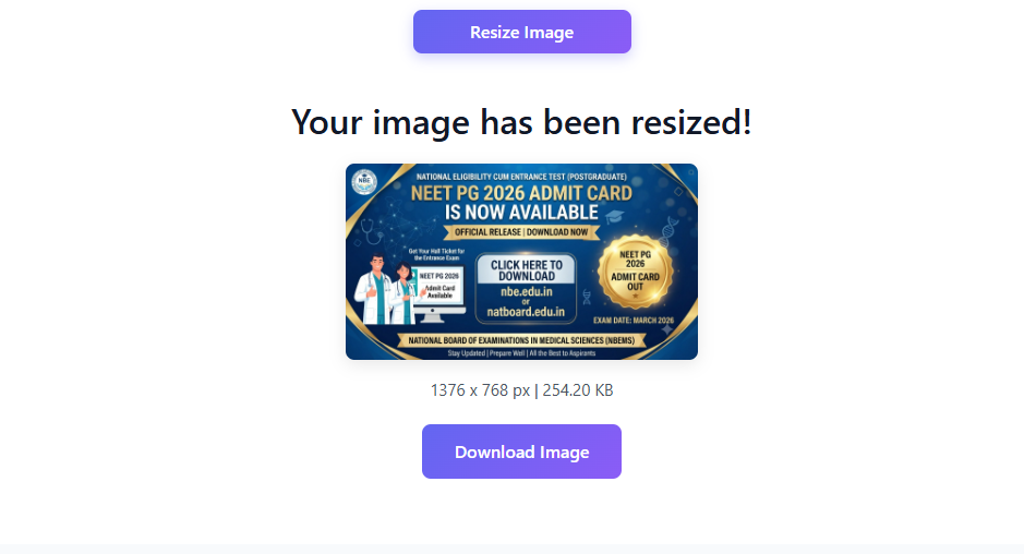Processed image result in Picture Compressor