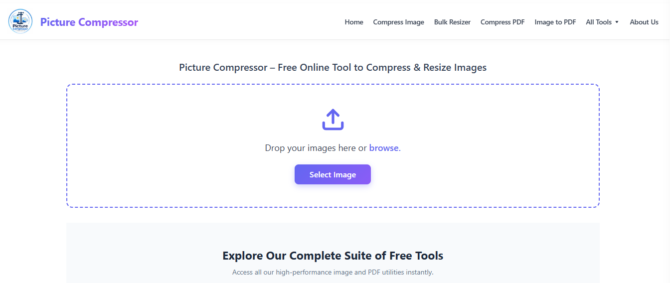 Picture Compressor online image compression tool